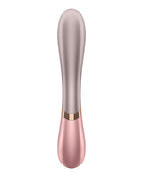 Satisfyer Hot Lover Rechargeable Silicone Warming Dual-Stim Vibrator - Pink