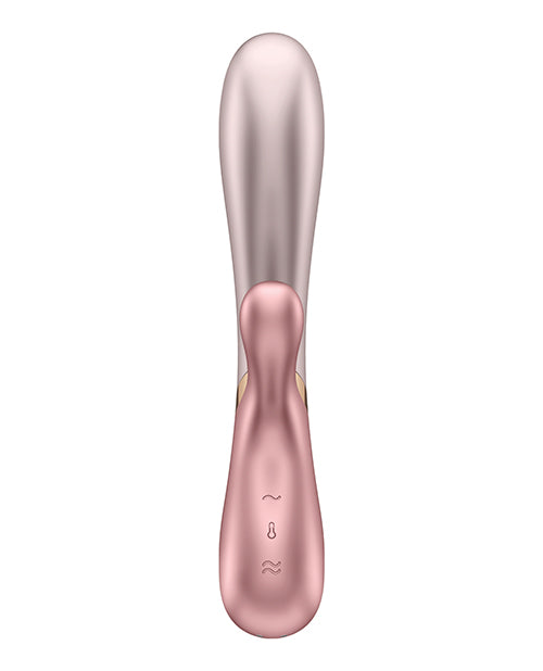 Satisfyer Hot Lover Rechargeable Silicone Warming Dual-Stim Vibrator - Pink