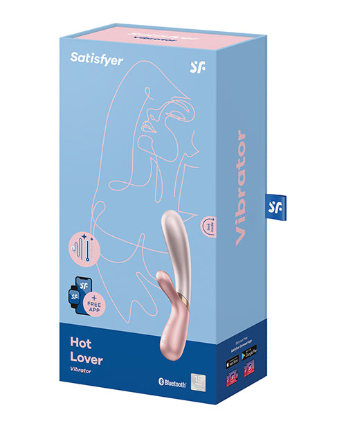 Satisfyer Hot Lover Rechargeable Silicone Warming Dual-Stim Vibrator - Pink