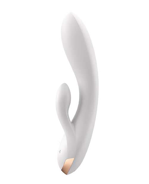 Satisfyer Double Flex Silicone Rabbit Vibrator - White