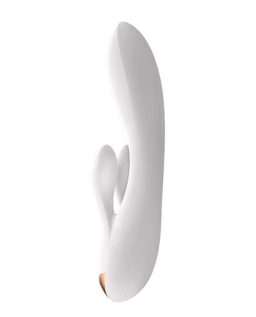 Satisfyer Double Flex Silicone Rabbit Vibrator - White