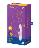 Satisfyer Double Flex Silicone Rabbit Vibrator - White