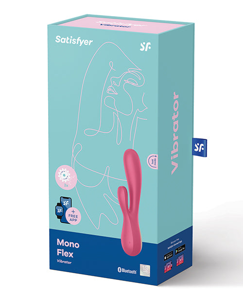 Satisfyer Mono Flex Rechargeable Silicone Rabbit Vibrator - Red