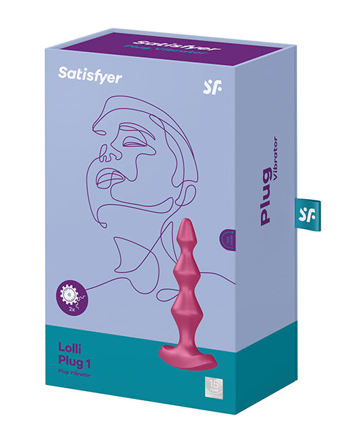 Satisfyer Lolli-Plug 1 Silicone Beaded Anal Plug - Fuchsia