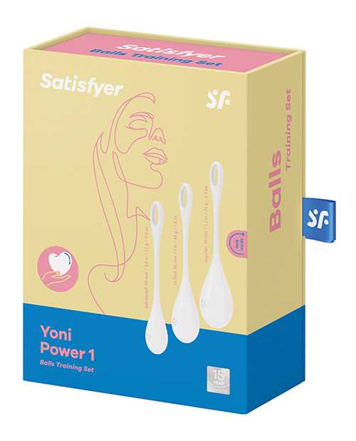 Satisfyer Yoni Power 1 Silicone Weighted Ben Wa Balls Set - White