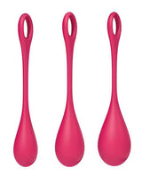 Satisfyer Yoni Power 1 Silicone Weighted Ben Wa Balls Set - Red