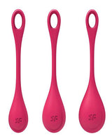 Satisfyer Yoni Power 1 Silicone Weighted Ben Wa Balls Set - Red