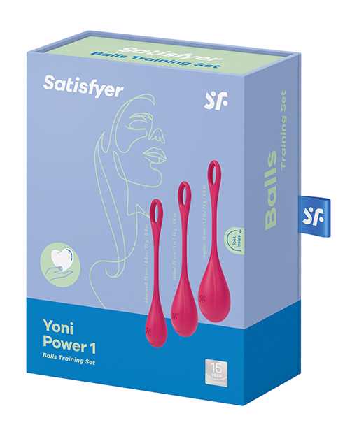 Satisfyer Yoni Power 1 Silicone Weighted Ben Wa Balls Set - Red