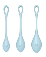 Satisfyer Yoni Power 2 Silicone Weighted Ben Wa Balls Set - Light Blue