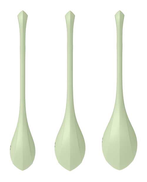 Satisfyer Yoni Power 2 Silicone Weighted Ben Wa Balls Set - Light Green