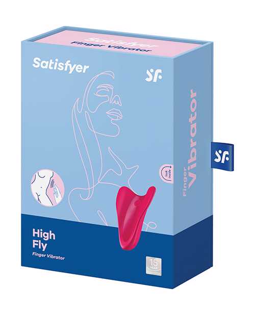 Satisfyer High Fly Silicone Rechargeable Hand Massager - Red