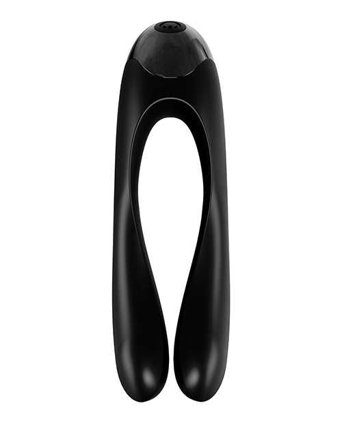 Satisfyer Candy Cane Silicone Rechargeable Mini Vibrator - Black