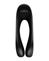 Satisfyer Candy Cane Silicone Rechargeable Mini Vibrator - Black