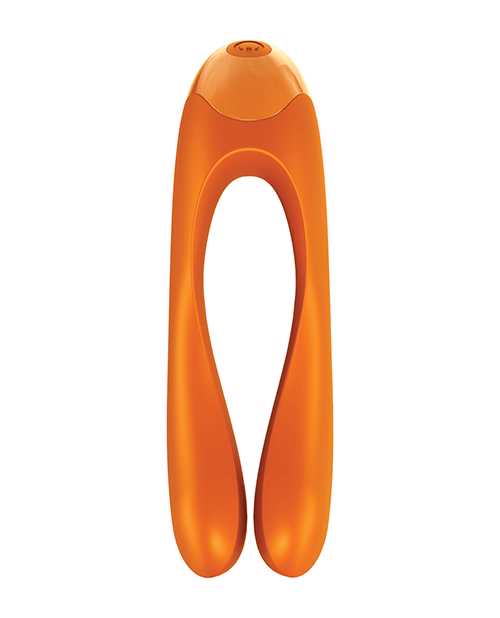 Satisfyer Candy Cane Silicone Rechargeable Mini Vibrator - Orange