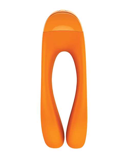 Satisfyer Candy Cane Silicone Rechargeable Mini Vibrator - Orange