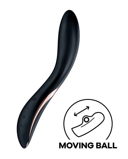 Satisfyer Rrrolling Explosion Rechargeable Silicone Vibrator - Black