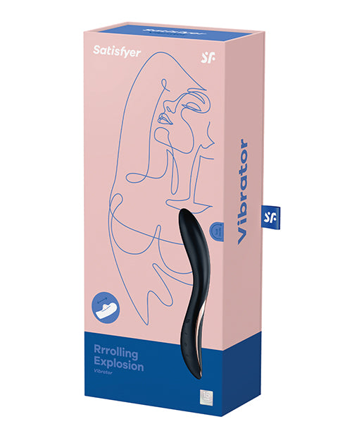 Satisfyer Rrrolling Explosion Rechargeable Silicone Vibrator - Black