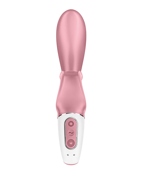 Satisfyer Hug Me Rechargeable Silicone Vibrator with Clitoral Stimulation - Pink