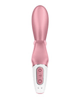 Satisfyer Hug Me Rechargeable Silicone Vibrator with Clitoral Stimulation - Pink