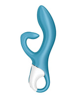 Satisfyer Embrace Me Silicone Rechargeable Vibrator with Clitoral Stimulation - Turquoise