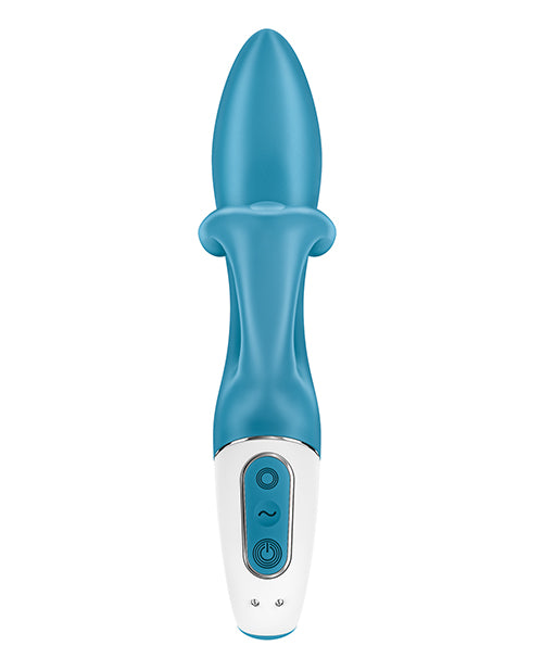 Satisfyer Embrace Me Silicone Rechargeable Vibrator with Clitoral Stimulation - Turquoise