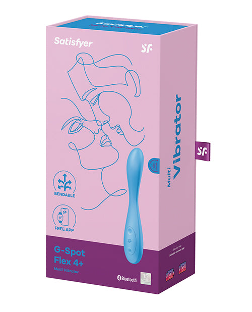 Satisfyer G-Spot Flex 4+ Rechargeable Silicone Vibrator - Blue