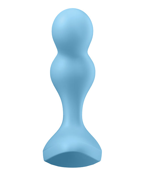 Satisfyer Deep Diver Silicone Vibrating Anal Plug - Light Blue