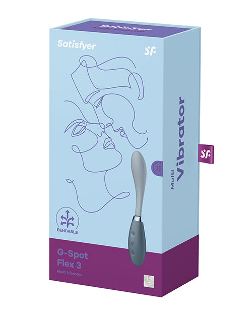 Satisfyer G-Spot Flex 3 Rechargeable Silicone Vibrator - Grey