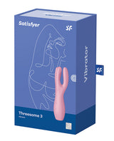 Satisfyer Threesome 3 Rechargeable Silicone Stimulator - Pink