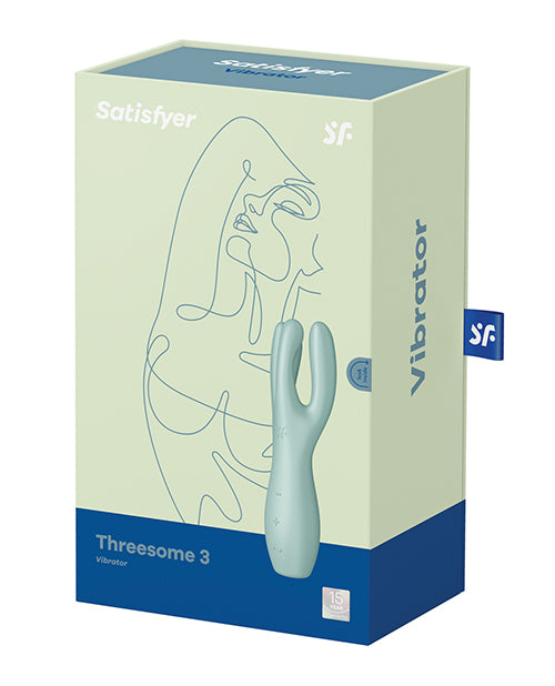 Satisfyer Threesome 3 Rechargeable Silicone Stimulator - Mint