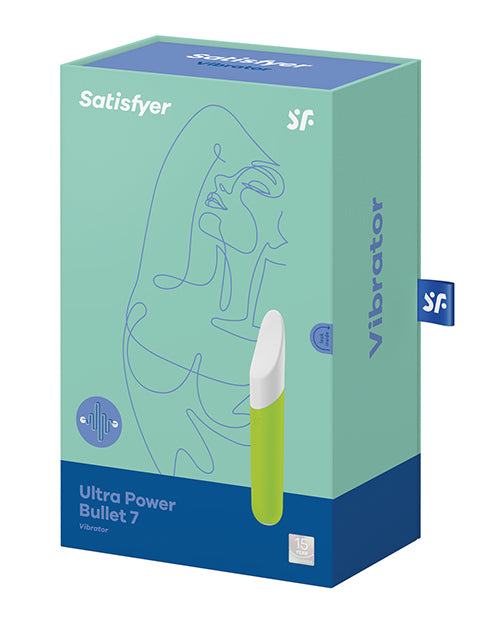 Satisfyer Ultra Power Bullet 7 Rechargeable Silicone Bullet Vibrator - Green