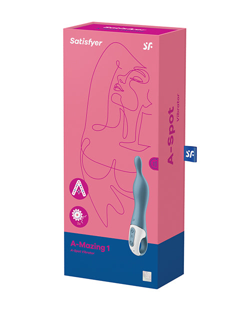 Satisfyer A-Mazing 1 Silicone Vibrating Stimulator - Blue