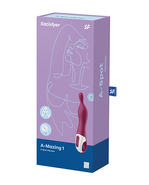 Satisfyer A-Mazing 1 Silicone Vibrating Stimulator - Berry