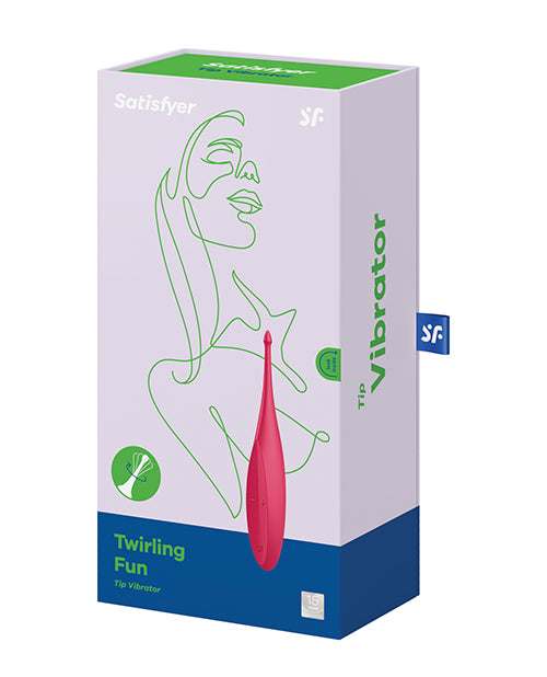 Satisfyer Twirling Fun Silicone Vibrator - Red