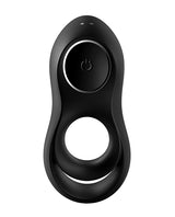 Satisfyer Lengendary Duo Silicone Vibrating Cock and Ball Ring - Black