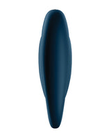 Satisfyer Glorious Duo Silicone Vibrating Cock and Ball Ring - Blue