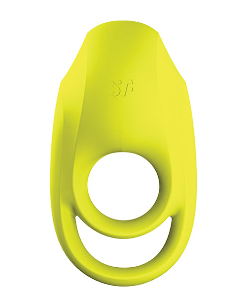 Satisfyer Spectacular Duo Silicone Vibrating Cock and Ball Ring - Neon Yellow