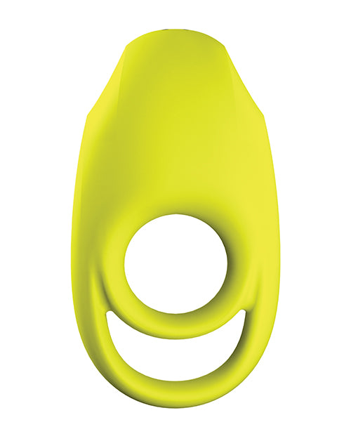 Satisfyer Spectacular Duo Silicone Vibrating Cock and Ball Ring - Neon Yellow