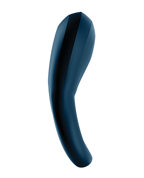 Satisfyer Epic Duo Silicone Vibrating Cock and Ball Ring - Blue