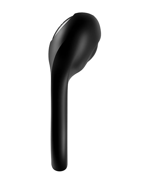 Satisfyer Majestic Duo Silicone Vibrating Cock and Ball Ring - Black