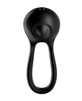 Satisfyer Majestic Duo Silicone Vibrating Cock and Ball Ring - Black