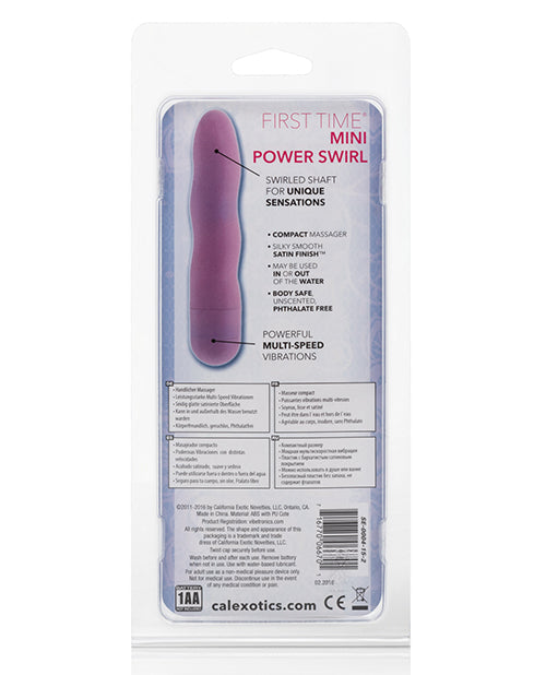 First Time Mini Power Swirl Vibrator - Pink