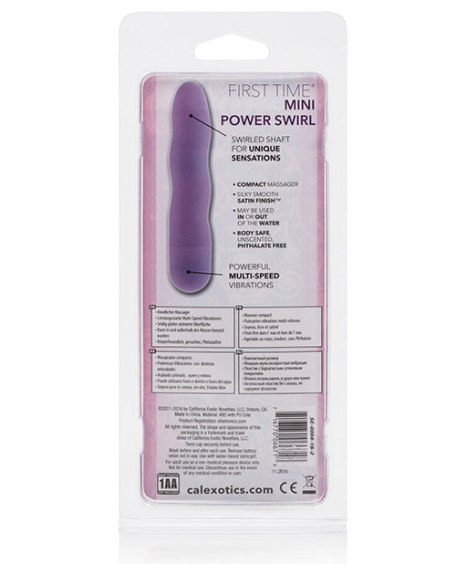 First Time Mini Power Swirl Vibrator - Purple