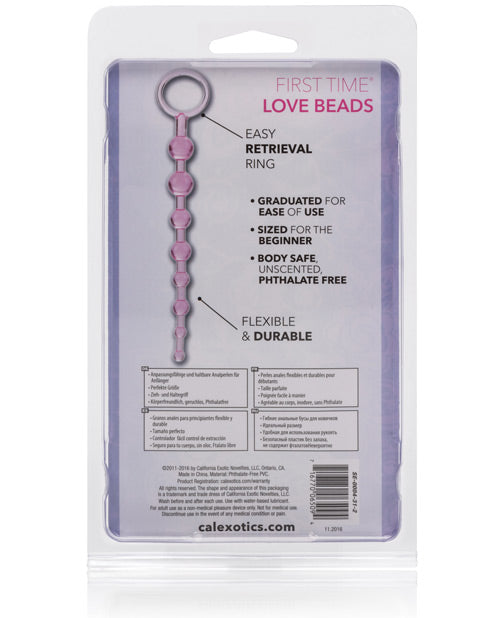 First Time Love Anal Beads - Pink