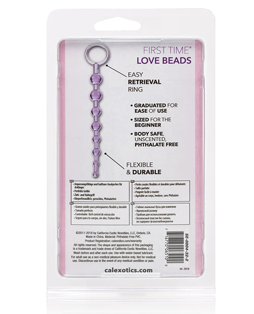 First Time Love Anal Beads - Purple