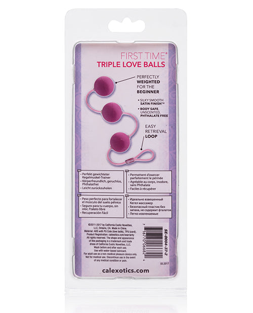 First Time Triple Lover Kegel Balls - Pink