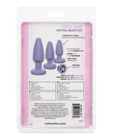 First Time Crystal Booty Kit Silicone Butt Plugs (3 piece) - Purple