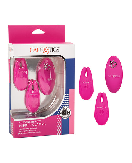 Silicone Nipple Clamps w/Remote - Pink