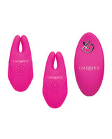 Silicone Remote Rechargeable Nipple Clamps - Pink