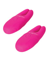 Silicone Remote Rechargeable Nipple Clamps - Pink